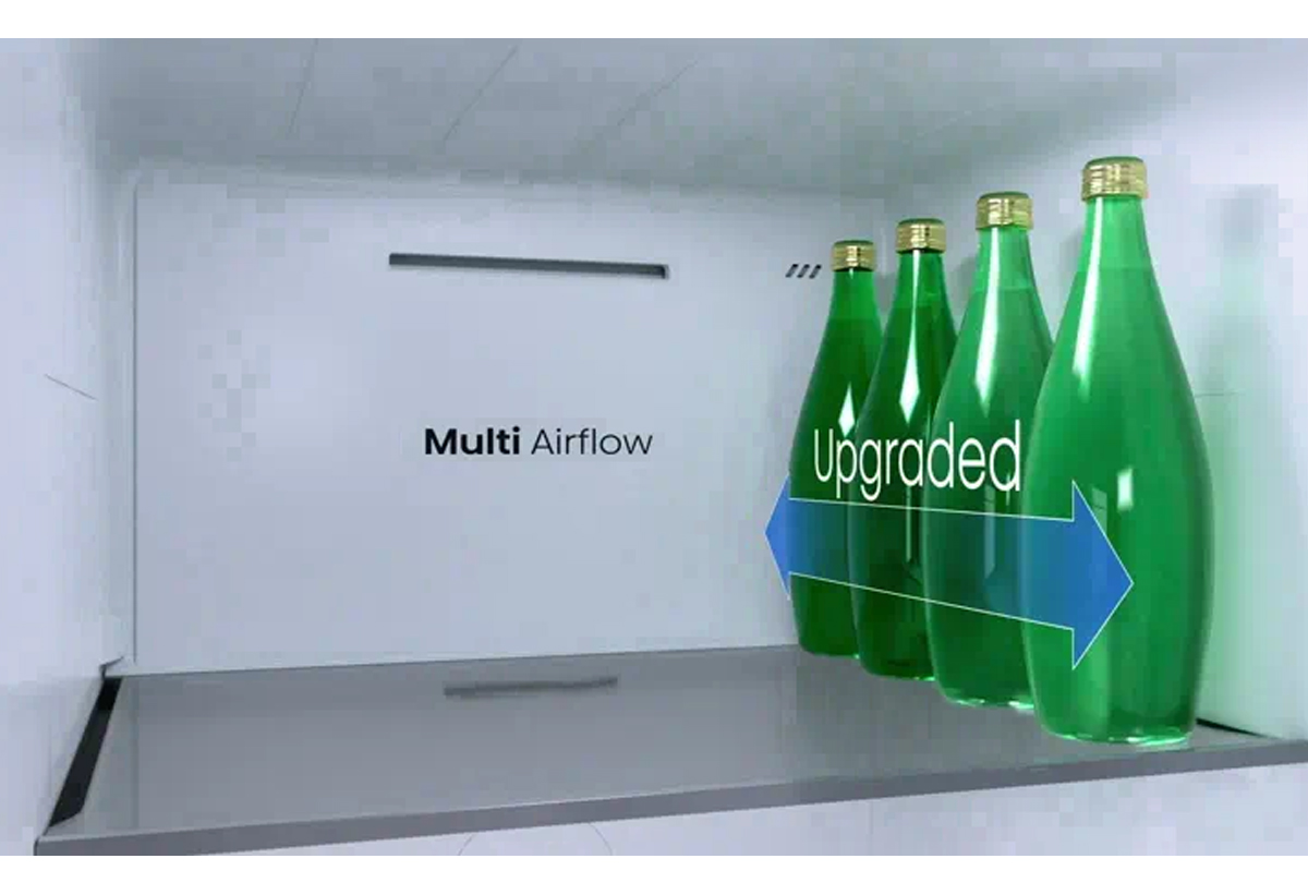 Απεικονίζεται η μεγάλη χωρητικότητα λόγω του επίπεδου αεραγωγού.